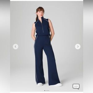 Sleeveless Mockneck Jumpsuit